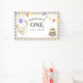 Waterverf Mooie Kuiken 1e verjaardag Spandoek (Insitu)