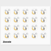 Waterverf Mooie Panda Twinkle Twinkle Baby Shower Ronde Sticker (Vel)