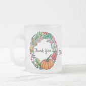 Waterverf mooie pompoen met bladeren matglas koffiemok (Links)