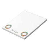 Waterverf mooie pompoen met bladeren notitieblok (Linkerzijde)