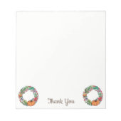 Waterverf mooie pompoen met bladeren notitieblok (Voorkant)