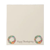 Waterverf mooie pompoen met bladeren notitieblok (Voorkant)