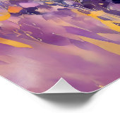 Waterverf mooie prinses en eenhoorn perfect poster (Hoek)