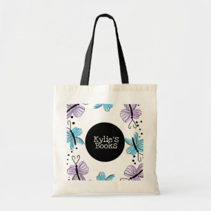 Waterverf Mooie Vlinders Aangepaste Bibliotheek Bo Tote Bag