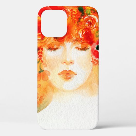 Waterverf mooie vrouw met een spleet Case-Mate iPhone case (Achterkant)