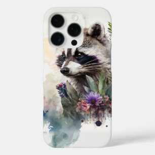 Waterverf Mooie Wasbeer Lente Bloemen iPhone 16 Pro Hoesje