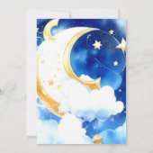 Waterverf Moon en Stars Baby shower Kaart (Achterkant)