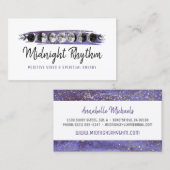 Waterverf Moon Lunar Cycle Night Sky Energy Basic Visitekaartje (Voorkant / Achterkant)