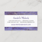 Waterverf Moon Lunar Cycle Night Sky Energy Basic Visitekaartje (Achterkant)