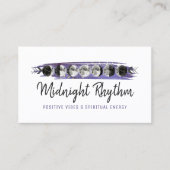 Waterverf Moon Lunar Cycle Night Sky Energy Basic Visitekaartje (Voorkant)