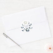 Waterverf Moon Phase Floral Bouquet bedankt! Ronde Sticker (Envelop)