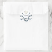 Waterverf Moon Phase Floral Bouquet bedankt! Ronde Sticker (Tas)