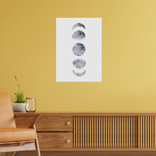 Waterverf Moon Print Poster