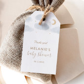 Waterverf Moon Stars Baby shower Cadeaulabel