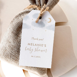 Waterverf Moon Stars Baby shower Cadeaulabel