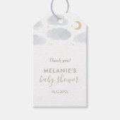 Waterverf Moon Stars Baby shower Cadeaulabel (Voorkant)