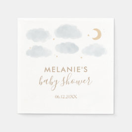 Waterverf Moon Stars Baby shower Servet