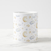Waterverf Moon Stars & Cloud Pattern Grote Koffiekop (Voorkant)