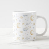 Waterverf Moon Stars & Cloud Pattern Grote Koffiekop (Rechts)