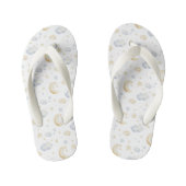 Waterverf Moon Stars & Cloud Pattern Kinder Teenslippers (Voetbed)