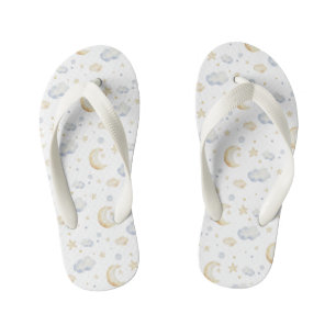 Waterverf Moon Stars & Cloud Pattern Kinder Teenslippers