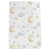 Waterverf Moon Stars & Cloud Pattern Medium Cadeauzakje (Achterkant)