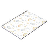 Waterverf Moon Stars & Cloud Pattern Notitieboek (Linkerzijde)