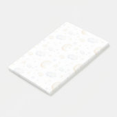 Waterverf Moon Stars & Cloud Pattern Post-it® Notes (Schuin)