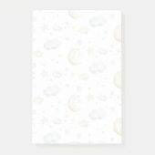 Waterverf Moon Stars & Cloud Pattern Post-it® Notes (Voorkant)