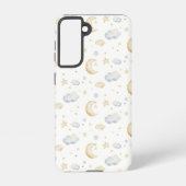 Waterverf Moon Stars & Cloud Pattern Samsung Galaxy Hoesje (Achterkant)