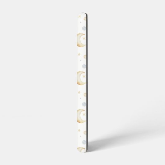 Waterverf Moon Stars & Cloud Pattern Samsung Galaxy Hoesje (Linkerkant)