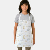 Waterverf Moon Stars & Cloud Pattern Schort (Insitu)