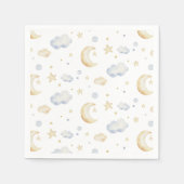 Waterverf Moon Stars & Cloud Pattern Servet (Voorkant)