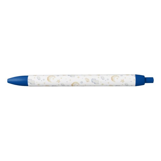Waterverf Moon Stars & Cloud Pattern Zwarte Inkt Pen (Voorkant)