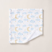 Waterverf Moon Stars en Clouds Patroon Bad Handdoek (Wasdoekje)