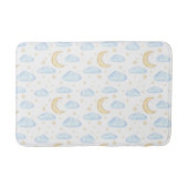 Waterverf Moon Stars en Clouds Patroon Badmat (Voorkant)