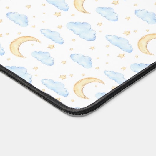 Waterverf Moon Stars en Clouds Patroon Bureaumat (Hoek)