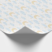 Waterverf Moon Stars en Clouds Patroon Cadeaupapier (Hoek)