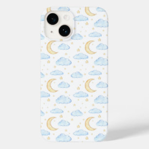 Waterverf Moon Stars en Clouds Patroon Case-Mate iPhone 14 Hoesje