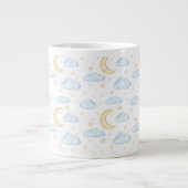 Waterverf Moon Stars en Clouds Patroon Grote Koffiekop (Voorkant)
