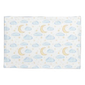 Waterverf Moon Stars en Clouds Patroon Kussensloop (Achterkant)