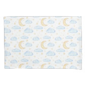 Waterverf Moon Stars en Clouds Patroon Kussensloop (Voorkant)