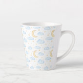 Waterverf Moon Stars en Clouds Patroon Latte Mok (Rechts)
