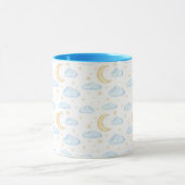 Waterverf Moon Stars en Clouds Patroon Mok (Midden)