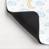 Waterverf Moon Stars en Clouds Patroon Muismat (Hoek)