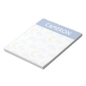 Waterverf Moon Stars en Clouds Patroon Notitieblok (Linkerzijde)