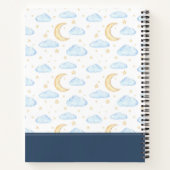 Waterverf Moon Stars en Clouds Patroon Notitieboek (Achterkant)