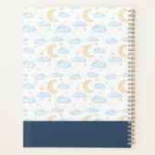 Waterverf Moon Stars en Clouds Patroon Planner (Achterkant)