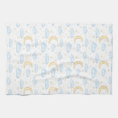 Waterverf Moon Stars en Clouds Patroon Theedoek (Horizontaal)