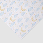 Waterverf Moon Stars en Clouds Patroon Tissuepapier (Detail)